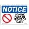 Signmission OSHA Sign, No Parking In Front Of Door, 10in X 7in Rigid Plastic, 7" W, 10" L, Landscape OS-NS-P-710-L-16158 - alternate 1